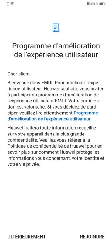 Huawei p30 Pro configuration
