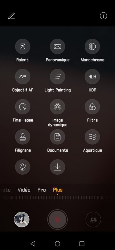 Huawei p30 pro mode automatique