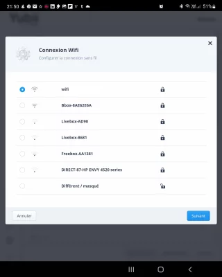 Yubii Home - Connexion wifi