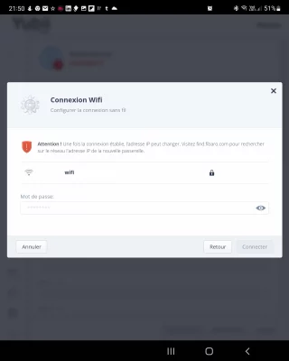 Yubii Home - Connexion wifi