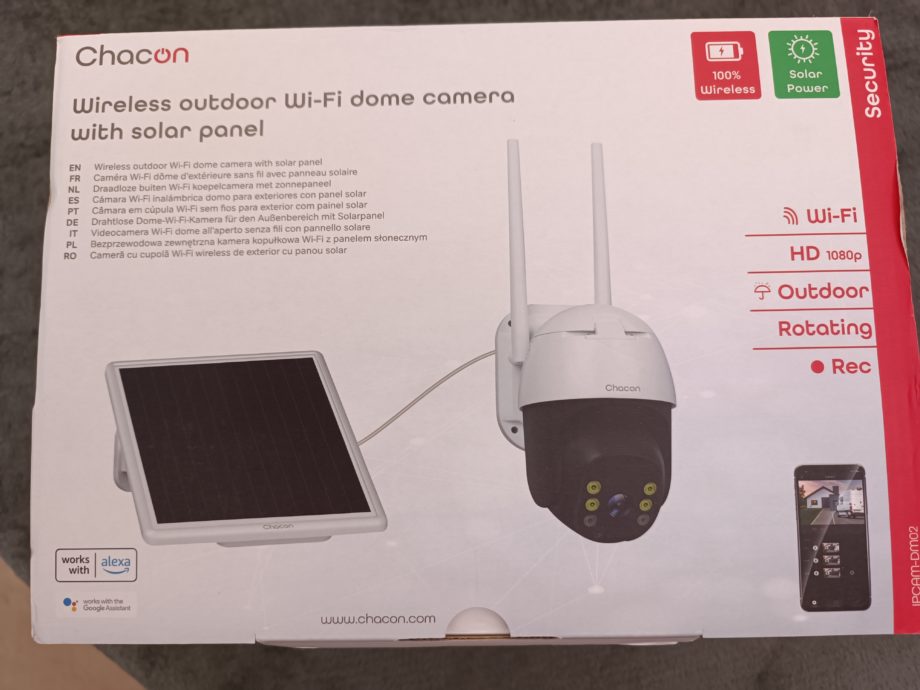 IPCAM-DM02 CHACON caméras dôme avec panneau solaire