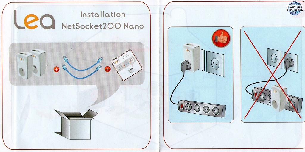Lot 2,3 ou 4 boitiers CPL NetSocket 200 Nano LEA prise courant