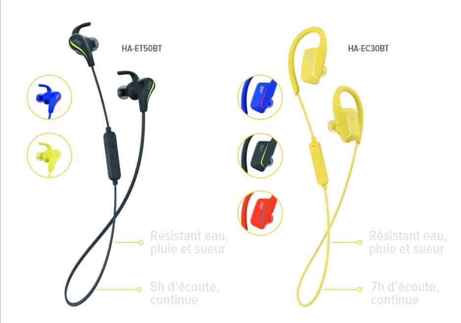 JVC casque sans fil Bluetooth pour sportif