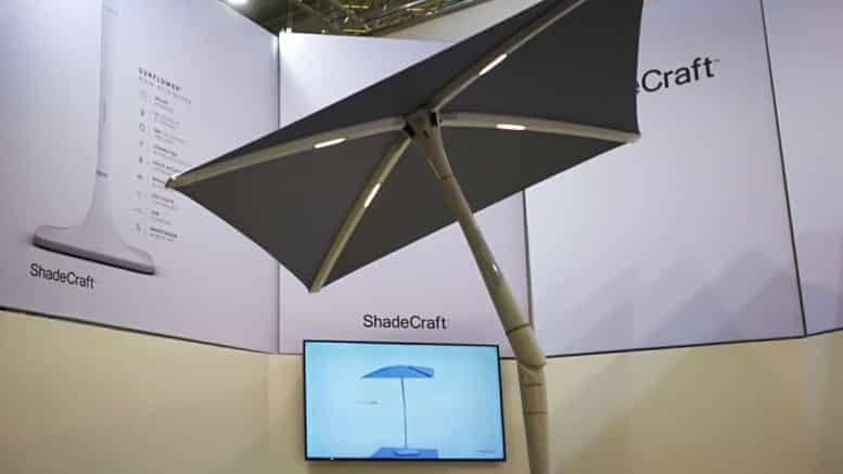 sunflower shadecraft parasol connecté