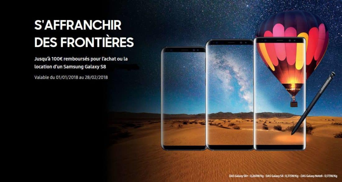 Samsung Galaxy S8 promo 100€