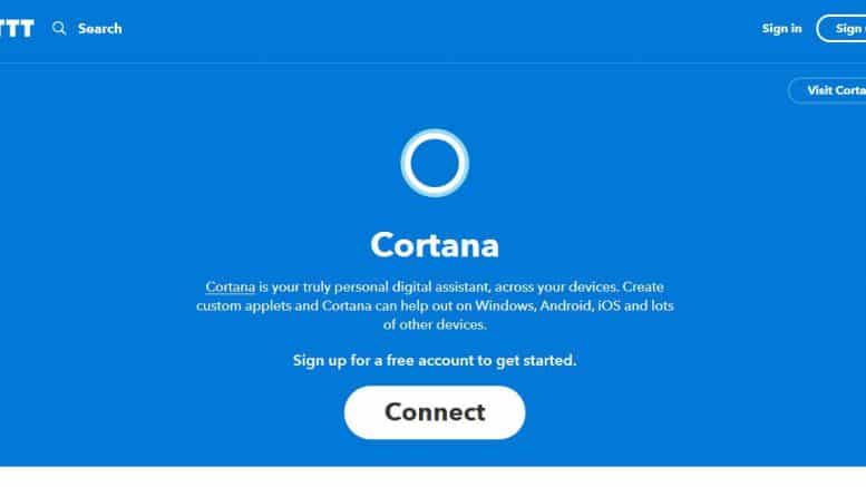 Cortana IFTTT