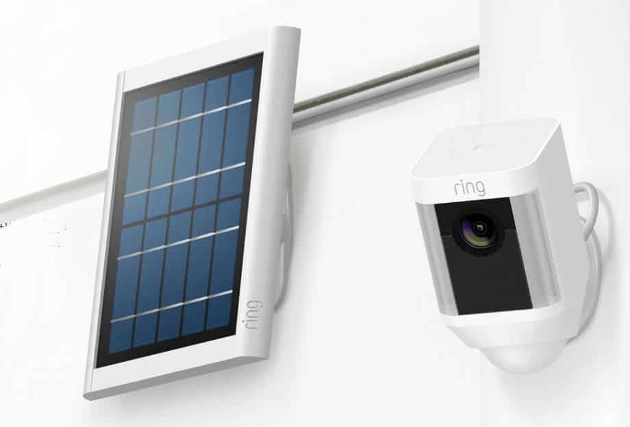 Panneau Solaire 6W Pour Caméra Ring - Compatible Spotlight Cam Pro/Plus & Stick Up Cam, IP66 Étanche, Câble 9.8ft