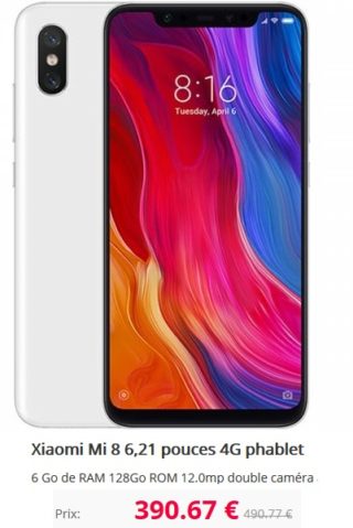 Xiaomi Mi 8 6,21 pouces 4G