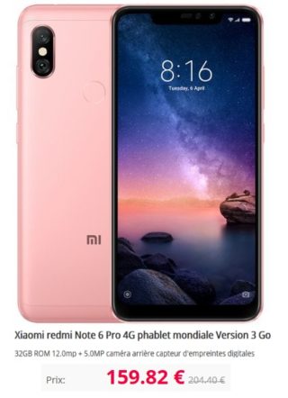 Xiaomi redmi Note 6 Pro