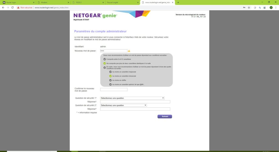 Netgear AC2300 Configuration