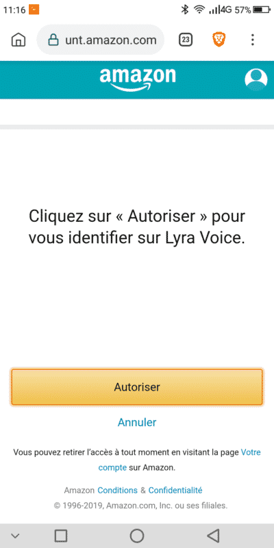 Lyra voice Alexa config