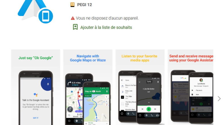 Android auto pour smartphone