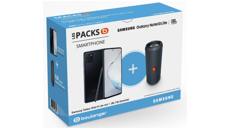 Smartphone Samsung Pack Note 10 lite Noir+Enceinte JBL Flip