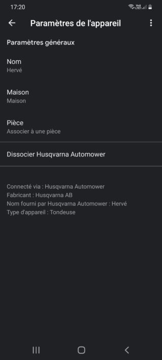 Husqvarna automower 405X config