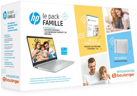 Portable HP Pack 15s-fq2008nf+housse+Office 365.