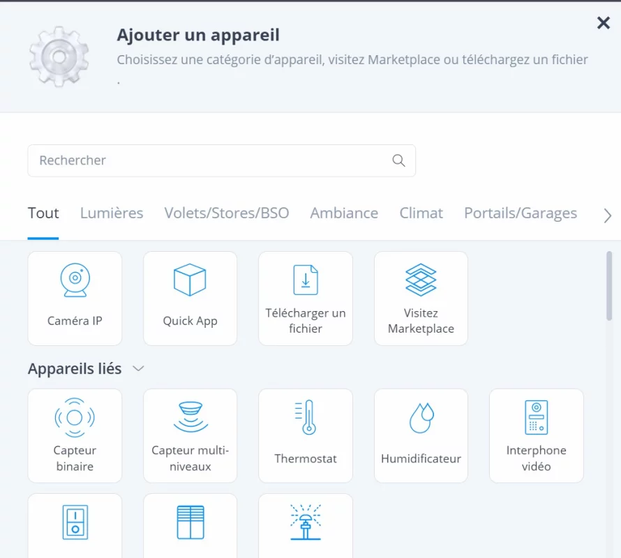 Yubii Home - Accèx API et Market place FIBARO