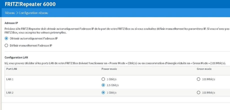 FRITZRepeater 6000 tri-bandes WIFI6