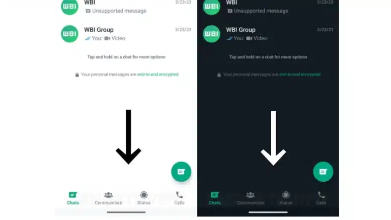 WhatsApp mise à jour