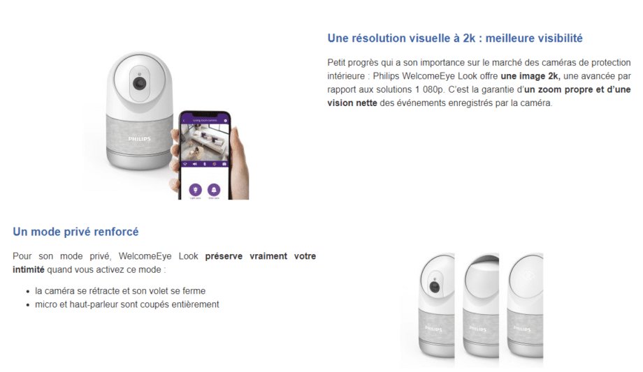 Caméra PhilipsWelcomeEye Look