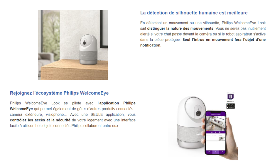 Caméra PhilipsWelcomeEye Look