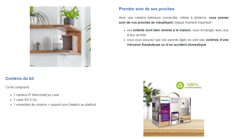 Caméra PhilipsWelcomeEye Look