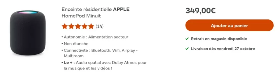 Homepod Boulanger
