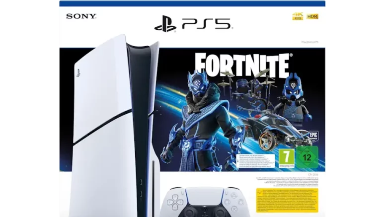 Sony, PlayStation®5 – Fortnite® Cobalt Star (modèle – Slim), PS5 avec 1 Manette Sans Fil DualSense