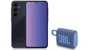 Samsung Galaxy A35 5G, 128 Go, Bleu nuit avec enceinte JBL GO3 ECO offerte