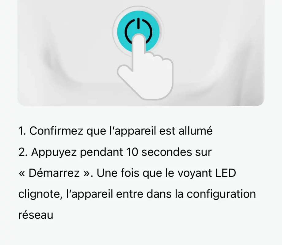 démarage du robot