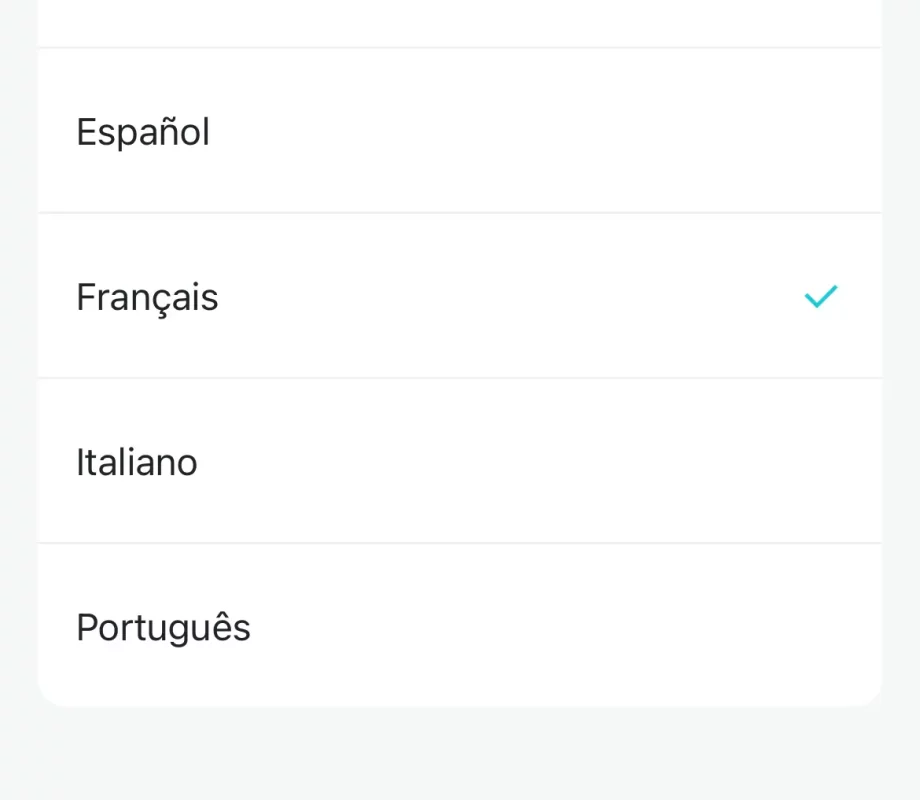 choix de la langue